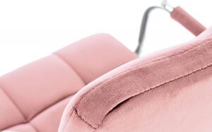 Dětská židle na kolečkách GONZO 4 — látka, růžová