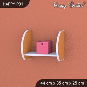 Happy Babies Polička Happy P01 - různé barvy Barva: bílá