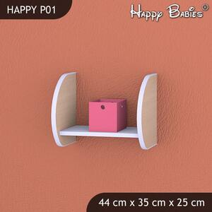 Happy Babies Polička Happy P01 - různé barvy Barva: bílá