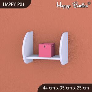 Happy Babies Polička Happy P01 - různé barvy Barva: bílá