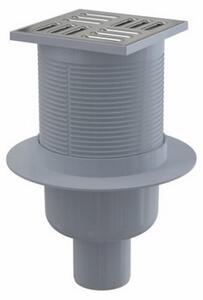Podlahová vpusť Alca 105x105/50 vertikální konstrukční výška 79 mm