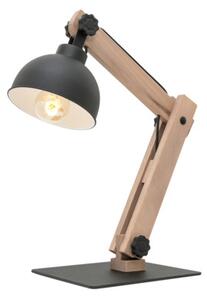 Lampa s dřevěným podstavcem ve stylu loft OSLO