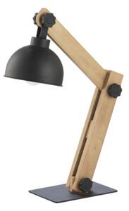 Lampa s dřevěným podstavcem ve stylu loft OSLO