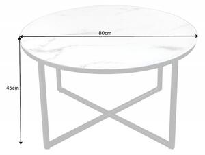 Konferenční stolek ELEGANCE BLACK X 80 CM bílý mramorový vzhled Nábytek | Obývací pokoj | Konferenční stolky | Všechny konferenční stolky
