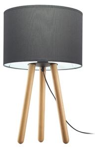 TK LIGHTING Stolní lampa - TOKYO 5296, Ø 20 cm, 230V/15W/1xE27, tmavě šedá/borovice