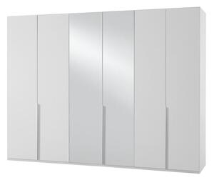 Skříň Moritz - 270x236x58 cm (bílá, zrcadlo)