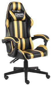Herní židle černo-zlatá umělá kůže