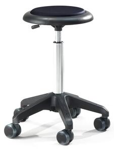 AJ Produkty Pracovní stolička DIEGO, výška 540-730 mm, mikrovlákno, černá