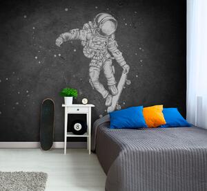 Fototapety Astronaut na skateboardu ve vesmíru, Fototapety dětské, u96123 : uwalls.cz