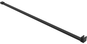 Sprchová vzpěra Onyx - hranatá - vodorovná - černá matná - 150 cm