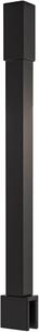 Sprchová vzpěra Onyx - hranatá - vertikální do stropu - černá matná - 40 cm