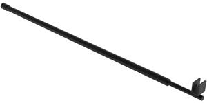 Sprchová vzpěra Onyx - kulatá - teleskopická - vodorovná - černá matná - 77-140 cm
