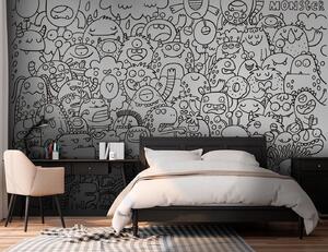 Fototapety Zbarvení tapety Dětské legrační příšery, Fototapety dětské, u96393 : uwalls.cz