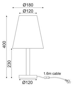 ACA Lighting Floor a amp;Table stolní svítidlo TF176731TNW