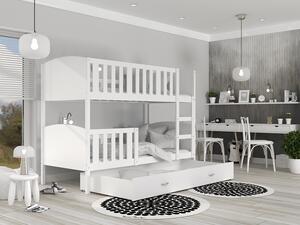 Poschoďová postel Lexi - bílá + jiné varianty Velikost spací plochy: 160x80, Barva: bílá