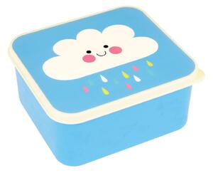 Rex London Modrý svačinový box s motivem mráčku Happy Cloud