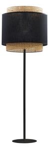 Černá ratanová stojací lampa BOHO 145 cm
