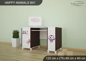 Happy Babies Psací stůl Animals B01 Barva: wenge