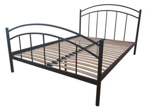 Černá kovová postel s roštem KLIWIA 160x200 cm