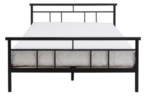 Černá kovová postel s roštem TADEUSZ 160x200 cm