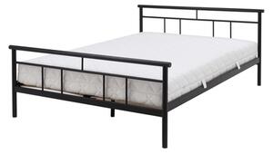 Černá kovová postel s roštem TADEUSZ 180x200 cm