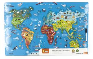 Magnetická tabule 2v1 Viga 44508 mapa světa