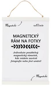 Dřevěný bílý magnetický rám 31 cm Sass & Belle