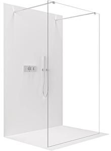 Sprchová zástěna Walk-in Onyx Duo L/P - 8 mm - hranatá vzpěra - chrom, transparentní sklo - 50x200 cm