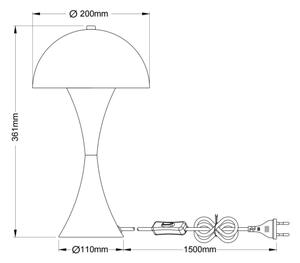 Globo 21028N - Stolní lampa DIMA 1xE27/40W/230V