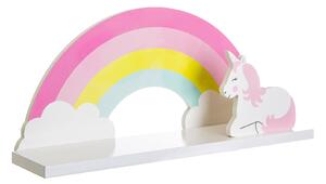 Sass & Belle Nástěnná polička do dětského pokoje s motivy jednorožce Rainbow Unicorn