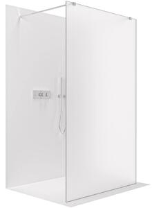 Sprchová zástěna Walk-in Onyx Duo L/P - 8 mm - hranatá vzpěra - chrom, mléčné sklo- 60x200 cm