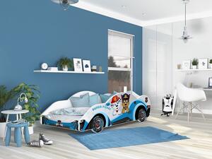 AJK Dětská postel auto 180x90 cm - tlapková patrola