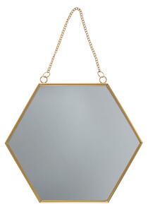 Sass & Belle Zlaté zrcadlo na zavěšení ve tvaru šestiúhelníku Touch of Gold