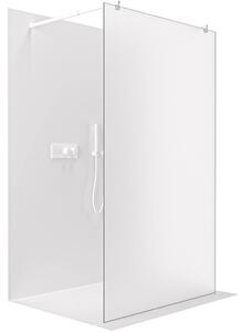 Sprchová zástěna Walk-in Onyx Duo L/P - 8 mm - kulatá vzpěra - bílá matná, mléčné sklo - 60x200 cm