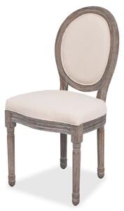 Jídelní židle 6 ks krémové textil