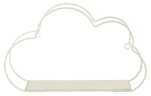 Sass & Belle Bílá nástěnná kovová polička ve tvaru mráčku