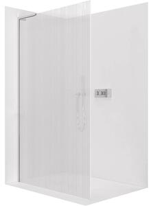 Sprchová zástěna Walk-in Onyx L-levá vzpěra - 8 mm - chrom, rýhované sklo - 50x200 cm