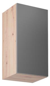 Kuchyňská skříňka horní úzká LANGEN G60P, 60x72x32, dub artisan/šedá, pravá