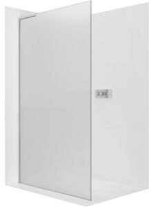 Sprchová zástěna Walk-in Onyx L-levá vzpěra - 8 mm - chrom, mléčné sklo - 30x200 cm