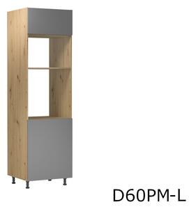 Kuchyňská skříňka vestavná s cargo košem LANGEN D60PM, 60x212x58, dub artisan/béžová, levá