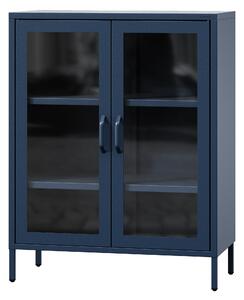 Vitrína GINA, 800 x 1015 x 400 mm, Modern: tmavě modrá barva