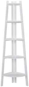 ROHOVÝ REGÁL, bílá, 40/180/40 cm Carryhome - Knihovny