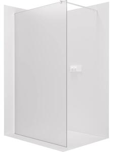 Sprchová zástěna Walk-in Onyx Round L/P - 8 mm - kulatá vzpěra - bílá matná, mléčné sklo - 60x200 cm