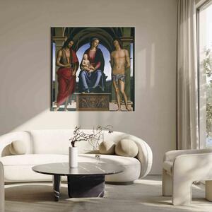 Reprodukce obrazu Madona s dítětem a svatí Jan Křtitel a Šebestián