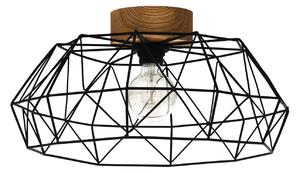 Eglo 43363 PADSTOW - Originální stropní svítidlo v kombinaci černé oceli a světlého dřeva, E27, ø 45,5cm (Stropní svítidlo nejen nad stůl)