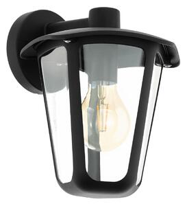 EGLO Venkovní nástěnné svítidlo styl spodní lucerna MONREALE, černé, 23x27,5cm 98121