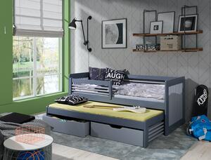 Meblobed Dětská postel Anatol s přistýlkou - komplet - masiv Velikost spací plochy: 180x80, Barva dílů: přírodní, Barva konstrukce: přírodní