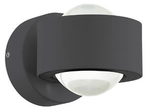 EGLO Venkovní nástěnné LED osvětlení TREVIOLO, 2x3W, teplá bílá, IP44, antracitové 98746