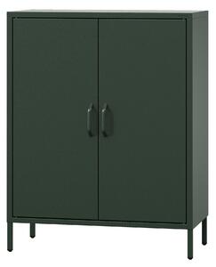 Kovová nízká skříňka s policemi VITO, 800 x 1015 x 400 mm, Modern: zelená láhev barva