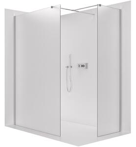 Sprchová zástěna Walk-in Onyx T L/P - 8 mm - hranatá vzpěra - chrom, mléčné sklo - 30x30x200 cm